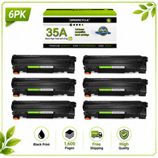 Black CB435A 35A Laser Toner Cartridge For HP LaserJet P1007 P1003 printers *6PK picture