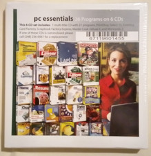**BRAND NEW SEALED** PC Essentials - 26 Programs On 6 CDs (67119601455) picture