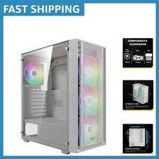 Expanded White Gaming PC Case: 2x USB 3.0 Ports & Easy Access Tempered Glass picture