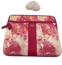 Coach New York Pink Cream Gold Tablet iPad Sleeve Multi Color Mint Condition picture