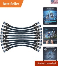 High-Performance Cat 8 Ethernet Patch Cable 1 ft, 10-Pack, Braided Design picture