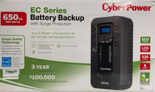 CyberPower - EC650LCD - ECO 650 VA /390 Watts Energy Efficient LCD picture