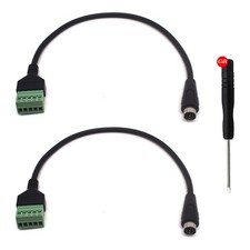 2pcs 8-Pin Mini DIN Male to 5-Pin Screw Terminal Block Cable DIY Wiring Adapter picture