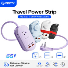 ORICO 7in1 65W USB Travel Power Strip Charging Station with 3AC 2 USB-A 2 USB-C picture