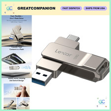 128GB Dual USB 3.2 Type-C Flash Drive, High-Speed Portable Storage, Champagne Si picture