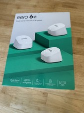 Nice Eero 6+ Plus  System 3 Pack  1 Gbps Speed 4500 Sq Ft Home  Coverage area picture