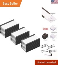 C Channel Magentic Label Holders 2x4 Inch, Magnetic Data Card Holders File Ca... picture
