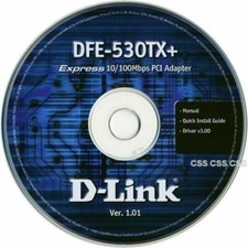D-Link Ver. 1.01 DFE-530TX+ Express 10 100 Mbps PCI Adapter Drivers & Manual CD picture