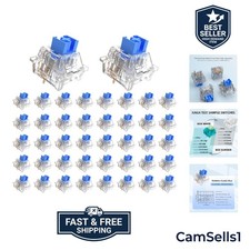 Durable Crystal Blue Keyboard Switch Set: 72 Pcs for Ultimate Gaming Performance picture
