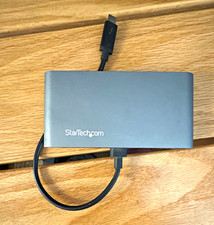 StarTech.com USB-C Adapter Dual HDMI, USB 3.0/2.0, RJ45, Gray TB3DKM2HDUE picture