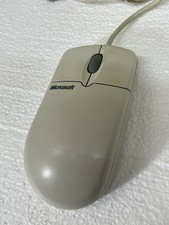 Vintage Microsoft IntelliMouse 1.1A PS/2 Mechanical Ball Mouse With Box 94424 picture