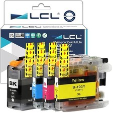 LCL Compatible Ink Cartridge Replacement 4 Pack, Black Cyan Magenta Yellow picture