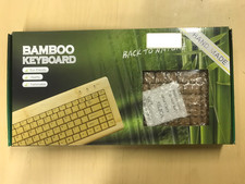 New NIB Handmade Bamboo USB Keyboard picture