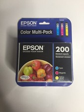 Genuine EPSON 200 Cyan Magenta & Yellow Ink Cartridges T200520 Expired 01/2019  picture