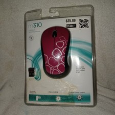 Logitech M310 Wireless Mouse Red Contoured Soft Rubber New Sealed (BX7) picture