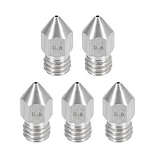 5pcs 3D Printer Nozzle Stainless Steel 0.6mm Fit for MK8 for 1.75mm Filament picture