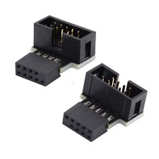 Cablecy  USB 2.0 9Pin Header for Motherboard 1set Down & Up Angled 90 Degree picture