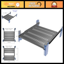 Adjustable 4-Post Server Shelf, Vented Design, Fits 16.5