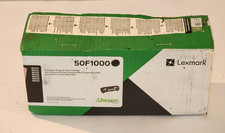 Lexmark 50F1000 Black Toner Cartridge Genuine New Sealed Box picture