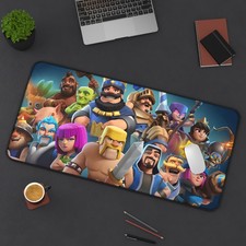 Clash Characters Desk Mat | Gaming Mouse Pad, Cartoon Battle Scene picture