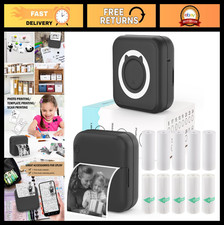 Portable Mini Photo Printer - Pocket Sticker Printer for iPhone, 10 Rolls Therma picture