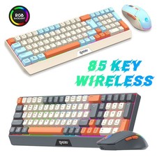 Wireless Keyboard and Mouse Combo Rechargeable, RGB Backlit, Bluetooth 2.4G picture