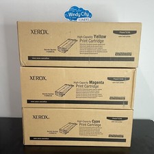 Xerox 113R00723 ,24,25 High Yield Toner Cartridge Set of 3 YCM Phaser 6180 New picture