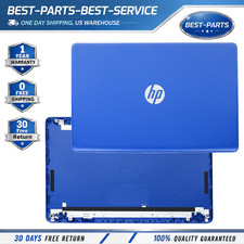 New for HP 15-DA 15-DB 15T-DA 15T-DB Blue Textured LCD Back Cover Rear Lid Case picture