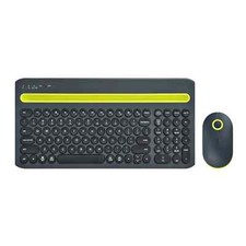 onn. Multi-Device Wireless Full Size Keyboard and 3-Button Mouse Set picture