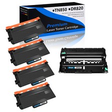 4PK TN850 Toner +1PK DR820 Drum Unit for Brother HL-L6200DW DCP-L5600DN L5650DN picture
