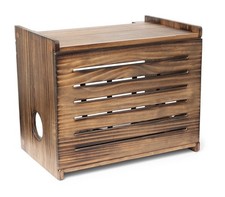 Wooden WiFi Router Storage Box - Deluxe Wall Mountable Decorative NEW picture