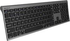 Macally ACEBTKEYSG Wireless Bluetooth Keyboard Rechargeable Quiet Keys for Mac picture