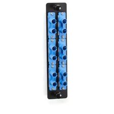 Black Box Fiber Adapter Panel, High Density, (6) ST Duplex, Ceramic, Blue picture