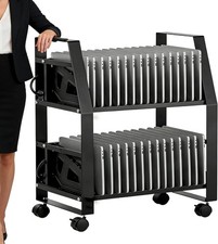 32 Device Charging Cart for Laptops Charging Station for Tablet Office Classroom picture