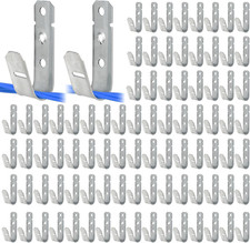 200 Pcs Cable Support J-Hook, 3/4 Inch Cable Hooks for Hanging picture