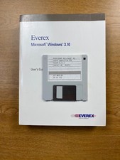 Original Everex Microsoft Windows 3.10 Manual and Floppy (1992) picture