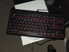Corsair Wired Gaming Keyboard Illuminated Backlit Multimedia Keys Black/Red picture