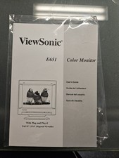 NEW FACTORY SEALED ViewSonic E651 Manual with CD picture
