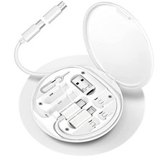 USB C Multi Adapter Kit Micro USB Type C Adapter Charging Cable W/Box, White picture