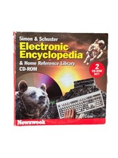 Simon Schuster Electronic Encyclopedia Home Reference Library 2 CD ROM Set VTG picture