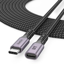 USB C Extension Cable 15ft, USBC Type C Male to Female 5Gbps 15 Feet, Grey picture