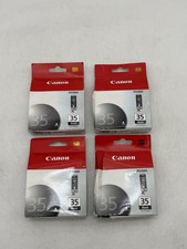 Lot of 4 NEW Genuine Canon PGI-35 Black Ink Cartridges PIXMA picture