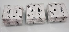 LEGRAND TP2-WCC30 WALL PLATE UNBREAKABLE TWO GANG 2 TOGGLE - LOT OF 30  picture