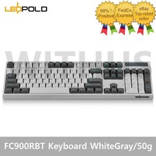 Leopold FC900RBT High-End Mechanical Bluetooth Keyboard WhiteGray/50g-Blue/Click picture