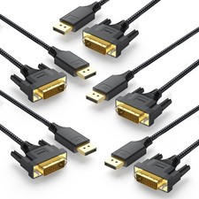 5 PCS 6ft DisplayPort to DVI Cable DP Display Port to DVI D Adapter Cord picture