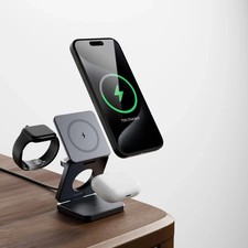 3-in-1 Wireless Charging Station Magnetic 15W Foldable for Apple Devices iPhone picture
