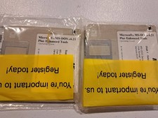 NEW SEALED 4 Floppy Disc Set Microsoft MS-DOS 6.21 Plus Enhanced Tools picture