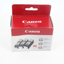 Genuine Canon PGI-220 Black Ink Cartridges (2945B004), Pack Of 3, NIB, Sealed picture