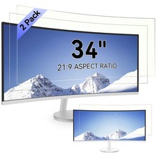 Mamol 2-Pack 34 Inch Blue Light Screen Protector 21:9 Curved Anti Glare Film. picture