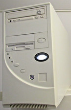 VINTAGE CUSTOM BUILT AMD K6/2-500 MINI AT TOWER WITH ASUS P5A-B MOTHERBOARD picture